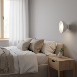 Applique mural Lumora blanc.