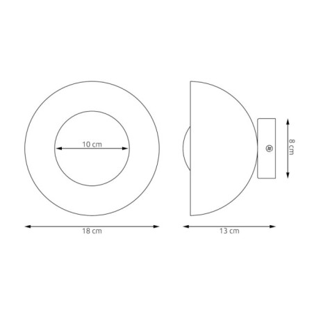 Applique mural Lumora orange.