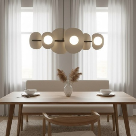 Suspension Lithora moka (6 lumières)