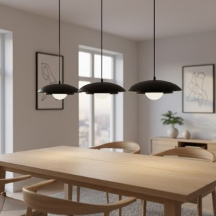 Suspension Arka noire (3 lumières)