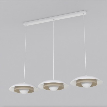 Suspension Arka blanc+moka (3 lumières)