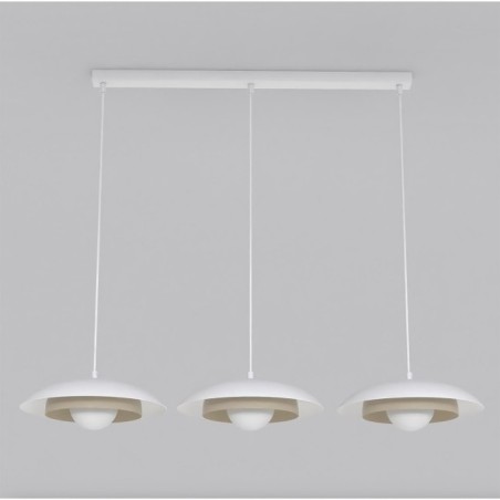 Suspension Arka blanc+moka (3 lumières)