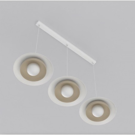 Suspension Arka blanc+moka (3 lumières)