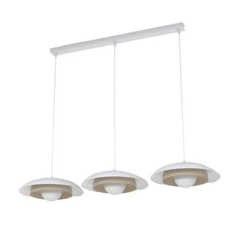 Suspension Arka blanc+moka (3 lumières)