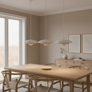 Suspension Arka blanc+moka (3 lumières)