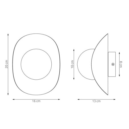 Applique mural Onivia M blanc.