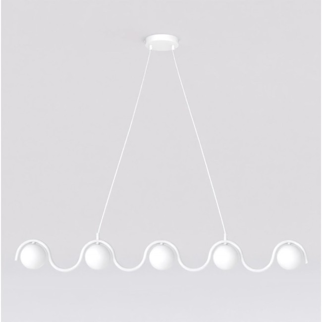 Suspension Ondessa blanche (5 lumières)