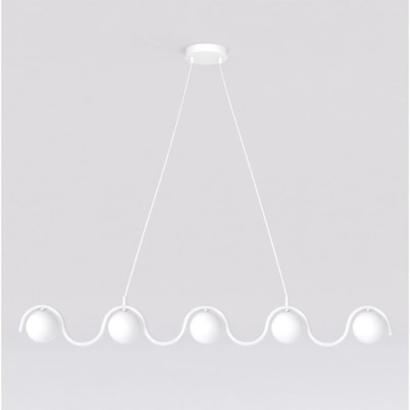 Suspension Ondessa blanche (5 lumières)