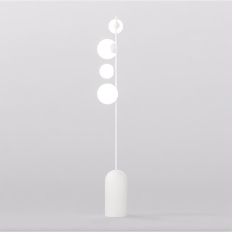 Lampe sur pied Tandem blanche (4 lumières)