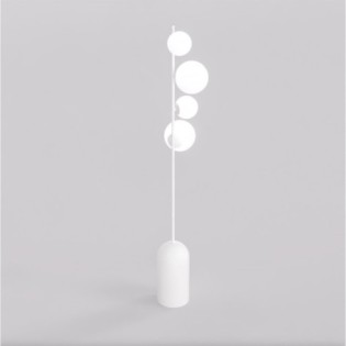 Lampe sur pied Tandem blanche (4 lumières)