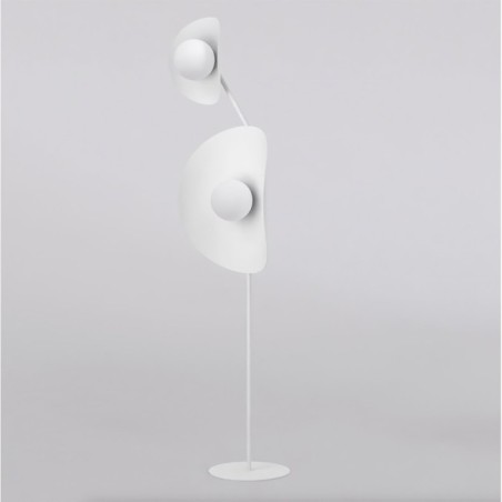 Lampe sur pied Lysia blanche (2 lumières)