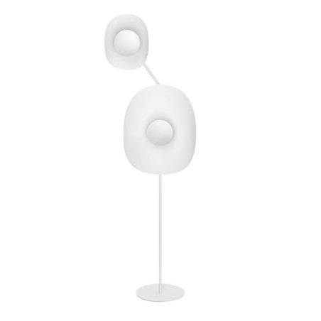 Lampe sur pied Lysia blanche (2 lumières)