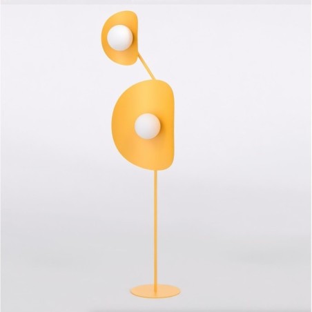 Lampe sur pied Lysia orange (2 lumières)