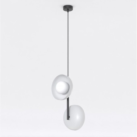 Suspension Elara gris+noir (2 lumières)