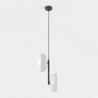 Suspension Elara gris+noir (2 lumières)