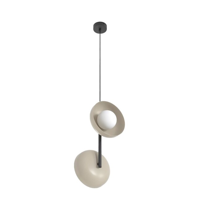 Suspension Elara moka+noir (2 lumières)