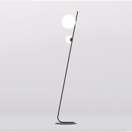 Lampe sur pied Zayra noire (2 lumières)