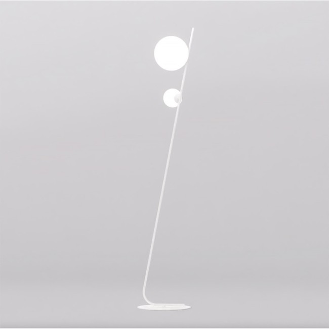 Lampe sur pied Zayra blanche (2 lumières)