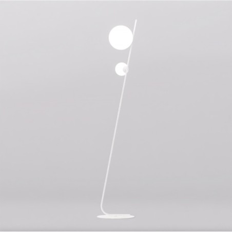 Lampe sur pied Zayra blanche (2 lumières)