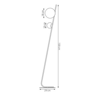 Lampe sur pied Zayra blanche (2 lumières)