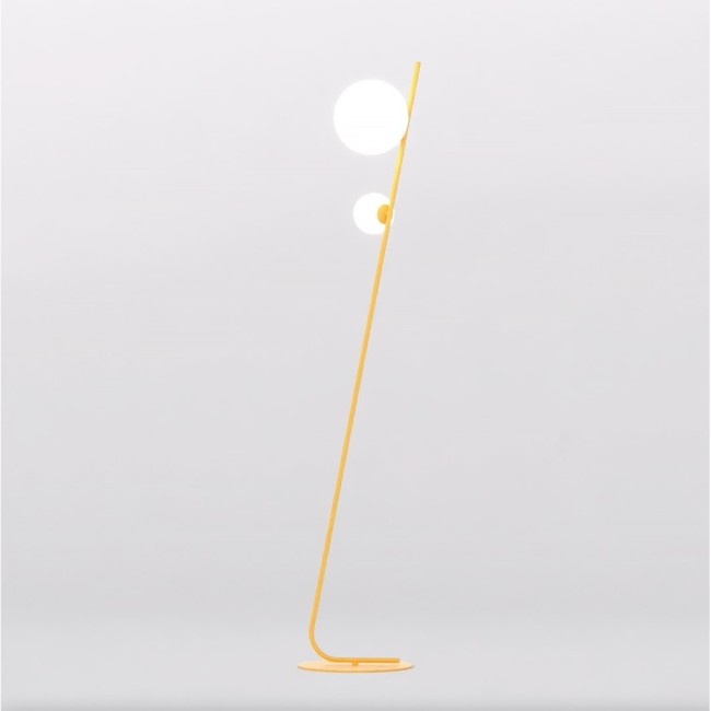 Lampe sur pied Zayra orange (2 lumières)