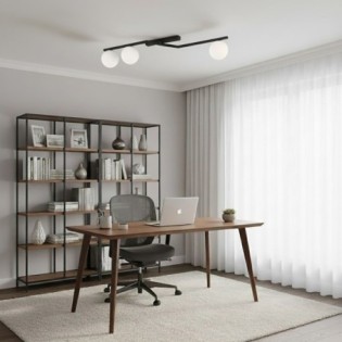 Lampe de plafond Aurelis opale (3 lumières)