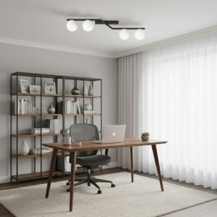 Lampe de plafond Aurelis opale (4 lumières)