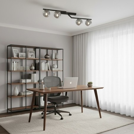 Lampe de plafond Aurelis graphite (4 lumières)