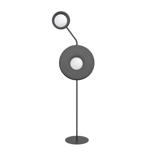 Lampe sur pied Novara noire (2 lumières)