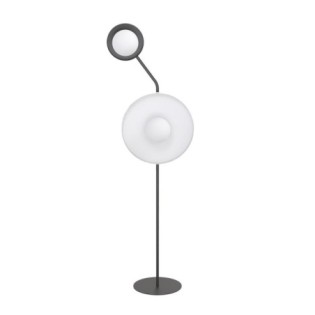 Lampe sur pied Novara noir et blanc (2 lumières)