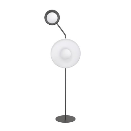 Lampe sur pied Novara noir et blanc (2 lumières)