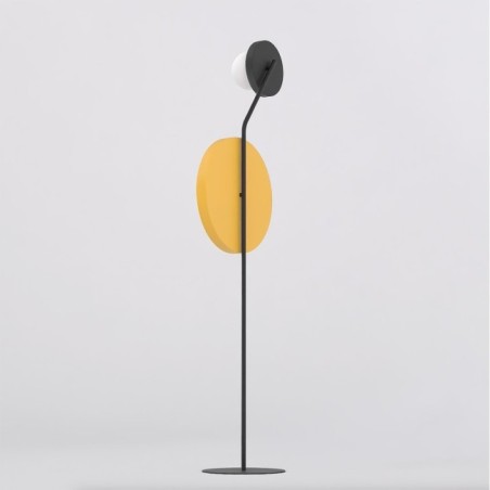 Lampe sur pied Novara noir+orange (2 lumières)