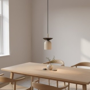 Suspension Lorenza moka+noir.