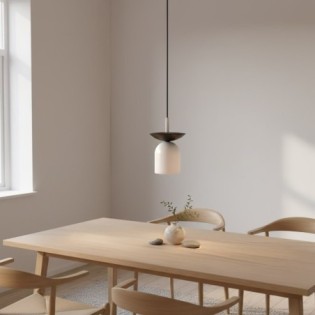 Suspension Lorenza blanc+noir.