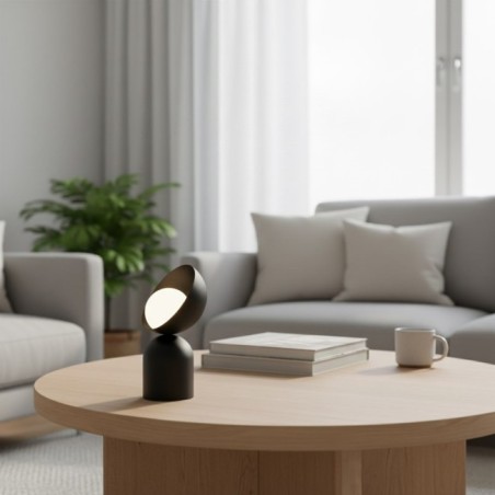 Lampe de table Lorenza noire.