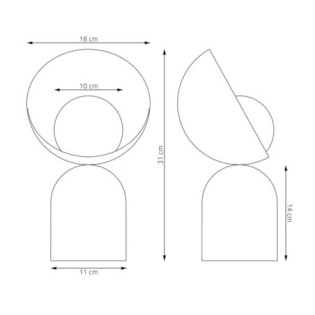 Lampe de table Elvia moka.