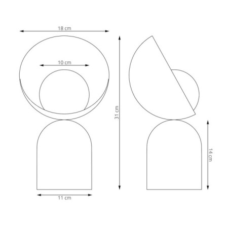 Lampe de table Elvia moka.