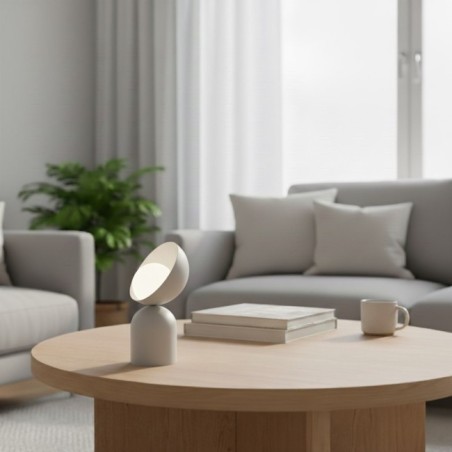 Lampe de table Elvia grise.