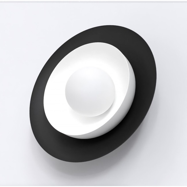 Applique mural Kumi noir et blanc.