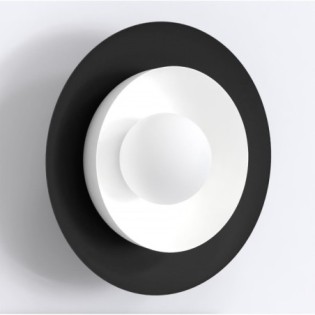 Applique mural Kumi noir et blanc.