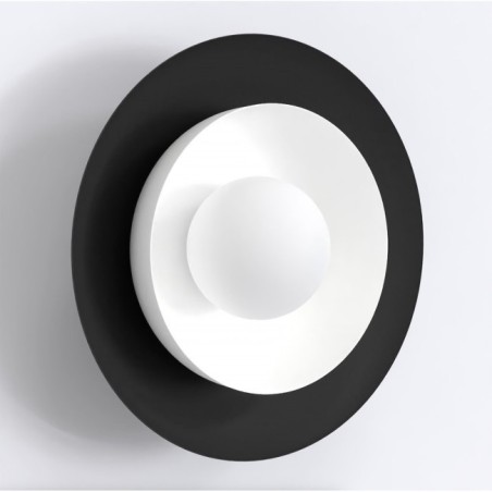 Applique mural Kumi noir et blanc.