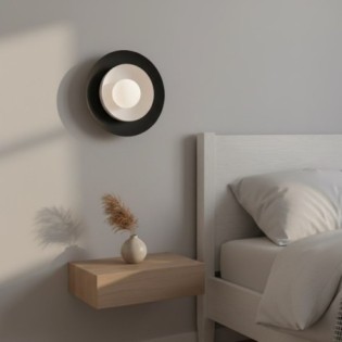 Applique mural Kumi noir et blanc.