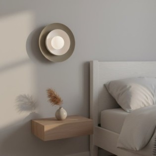 Applique mural Kumi moka+blanc.