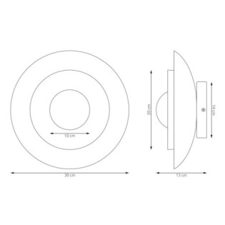 Applique mural Kumi moka+blanc.