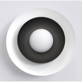 Applique mural Kumi blanc+noir.