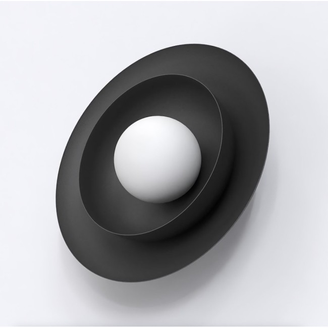 Applique mural Kumi noir.