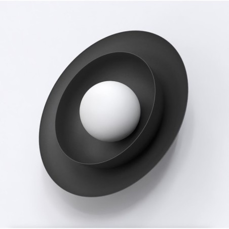 Applique mural Kumi noir.