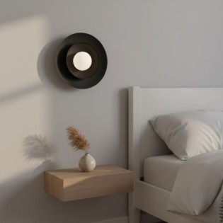 Applique mural Kumi noir.