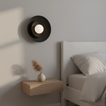 Applique mural Kumi noir.