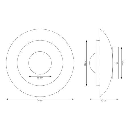 Applique mural Kumi noir.